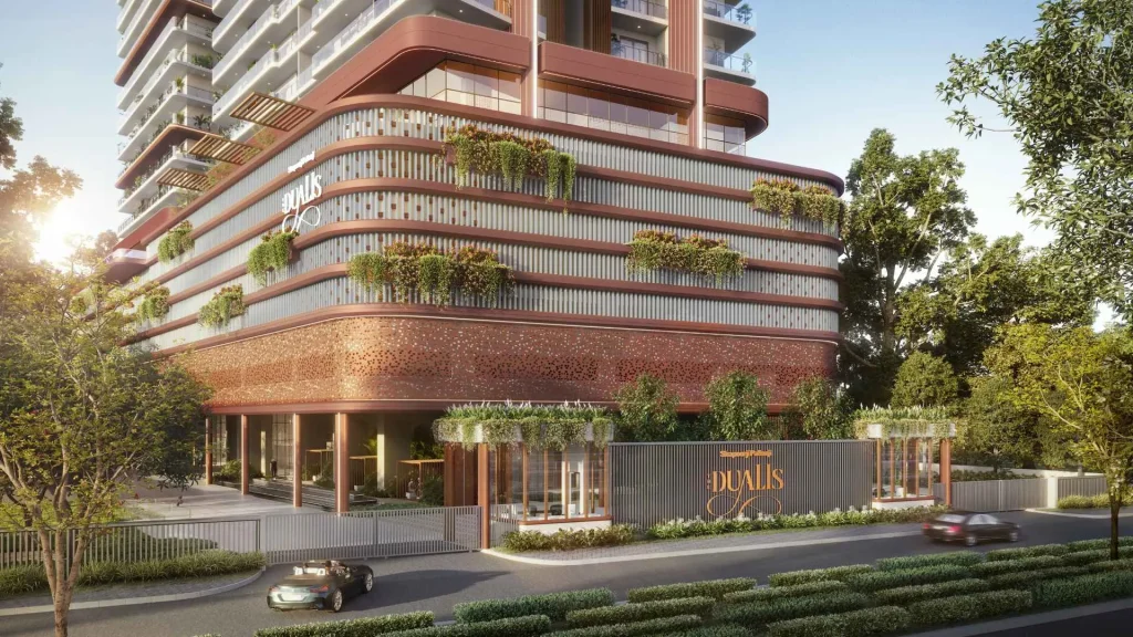 shapoorji pallonji dualis podium and apartment front view